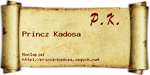 Princz Kadosa névjegykártya